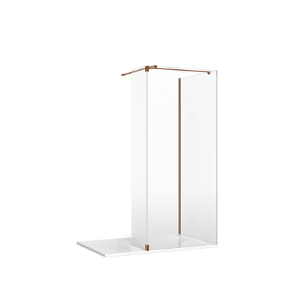 Crosswater Gallery 8 Glass Corner with Fixed Deflector (T Bracing Bar)