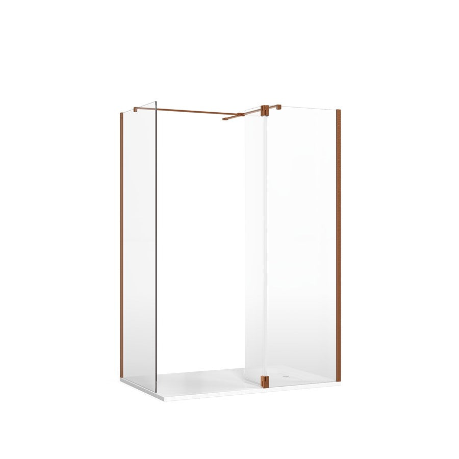 Crosswater Gallery 8 Corner with Hinged Deflector (T Bracing Bar)
