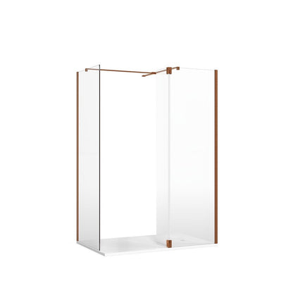 Crosswater Gallery 8 Corner with Hinged Deflector (T Bracing Bar)