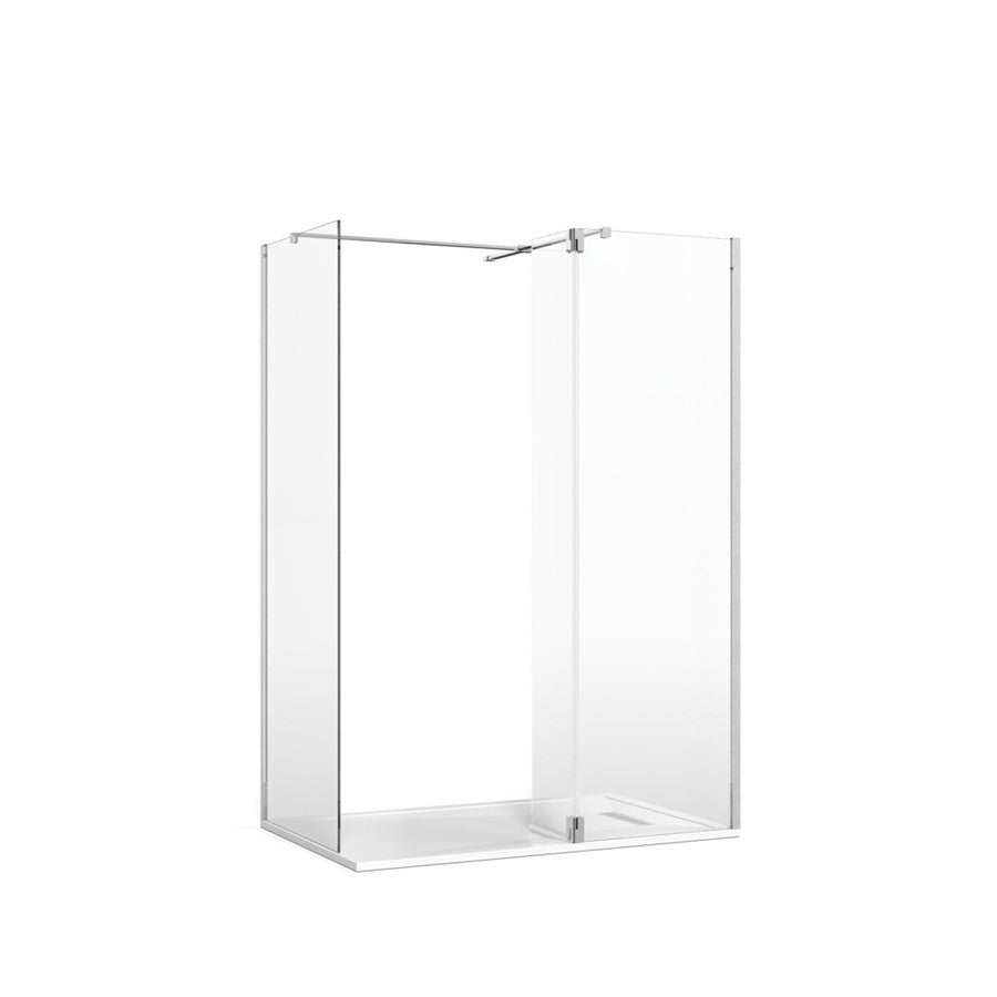 Crosswater Gallery 8 Corner with Hinged Deflector (T Bracing Bar)