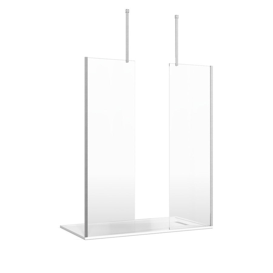 Crosswater Gallery 8 Recess with Double Panel (Ceiling Bracing Bar)