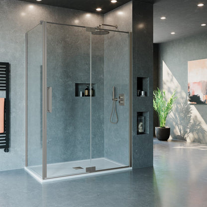 Crosswater Optix 10 Pivot Door with Inline Panel