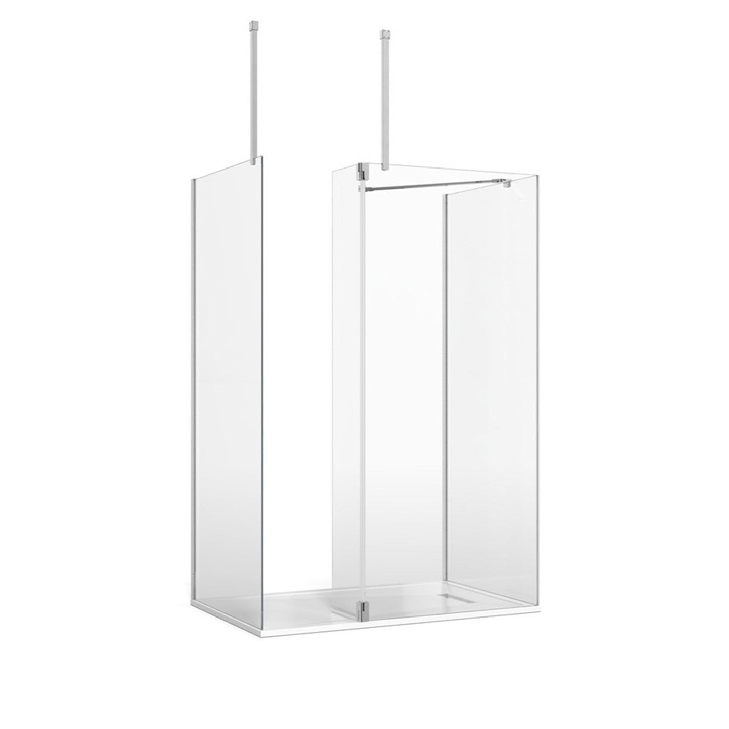 Crosswater Gallery 8 Three Sided with Hinged Deflector (Angled/Ceiling Bars)