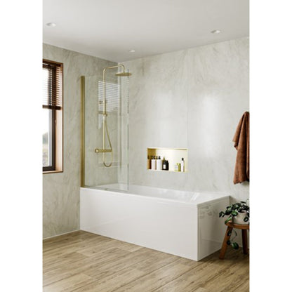 Crosswater Clear 6 Hinged Bath Screen 800mm