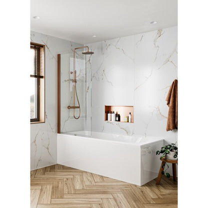 Crosswater Clear 6 Hinged Bath Screen 800mm