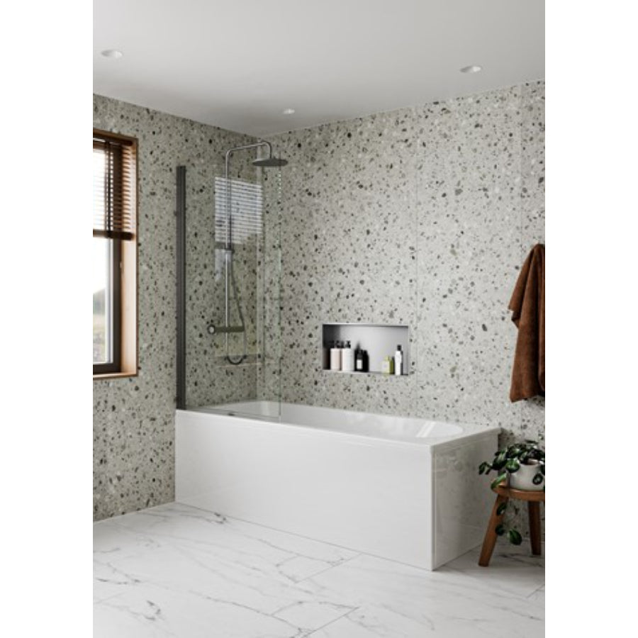 Crosswater Clear 6 Hinged Bath Screen 800mm