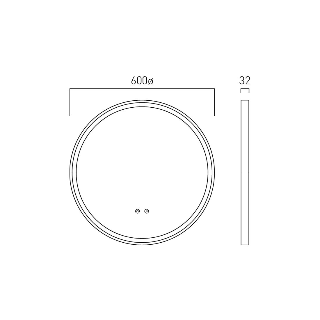 Vado Cameo Illuminated Round Mirror with Demister