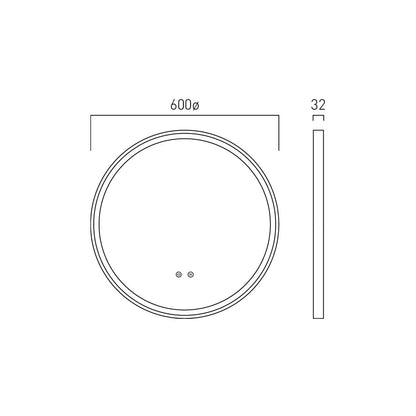 Vado Cameo Illuminated Round Mirror with Demister