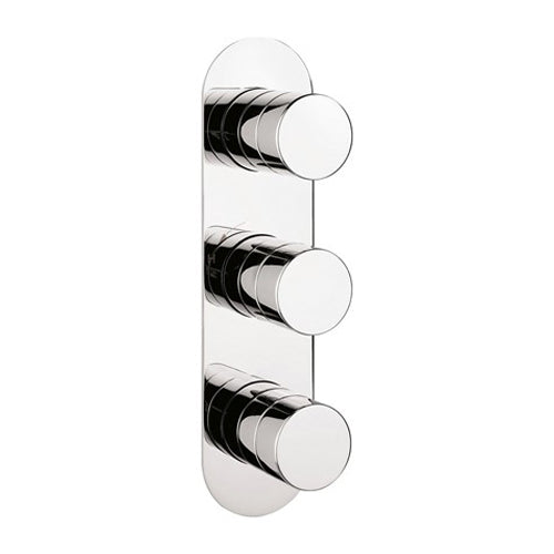 Crosswater Central 2 Outlet 3 Handle Concealed Thermostatic Shower Valve