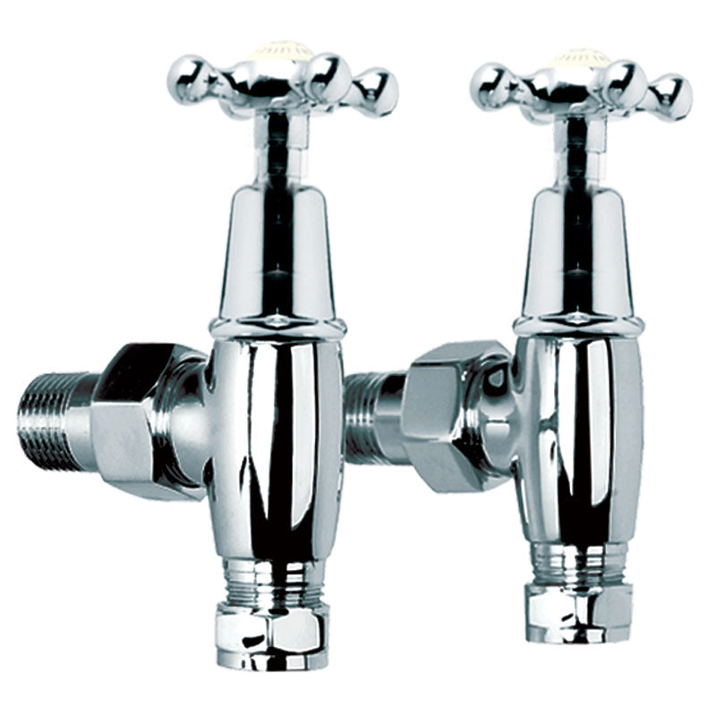 Lefroy Brooks Connaught Classic Radiator Stopcocks - Chrome