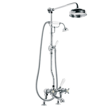 Lefroy Brooks Connaught Exposed Bath Shower Mixer & 200mm Shower Rose (choose finish)