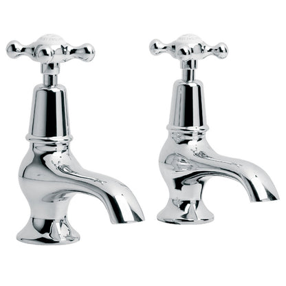 Lefroy Brooks Connaught Bath Pillar Taps (choose finish)