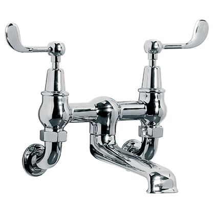 Lefroy Brooks Connaught Lever Wall Mounted Bath Filler - A/Gold