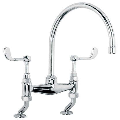 Lefroy Brooks Connaught Lever Deck Mounted Bridge Kitchen Sink Mixer CL1517 (choose finish)