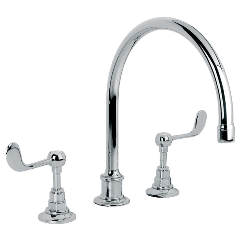 Lefroy Brooks Connaught Lever 3 Tap Hole Kitchen Mixer & Click Up Waste (choose finish)