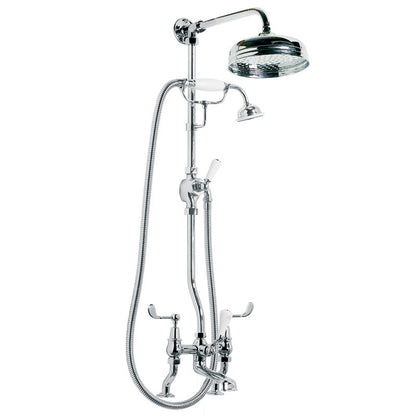 Lefroy Brooks Connaught Lever Bath Shower Mixer with 5" Shower Rose & Handset (choose finish)