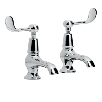 Lefroy Brooks Connaught Lever Bath Pillar Taps (choose finish)