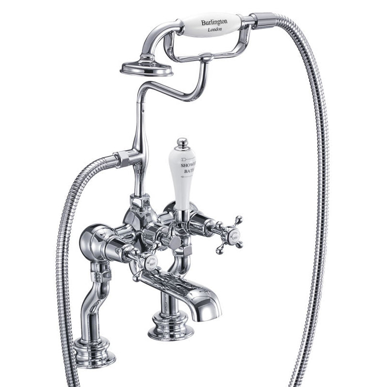 Burlington Claremont Bath Shower Mixer w/ Hose & Handset