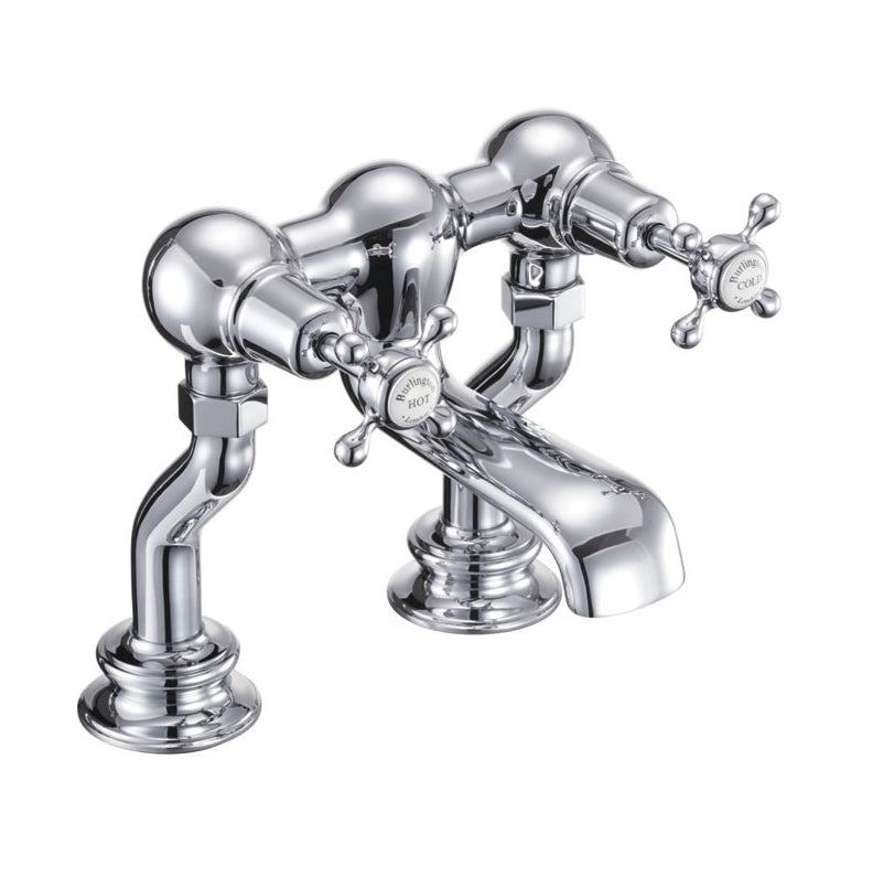 Burlington Claremont Deck Mounted Bath Filler Quarter Turn