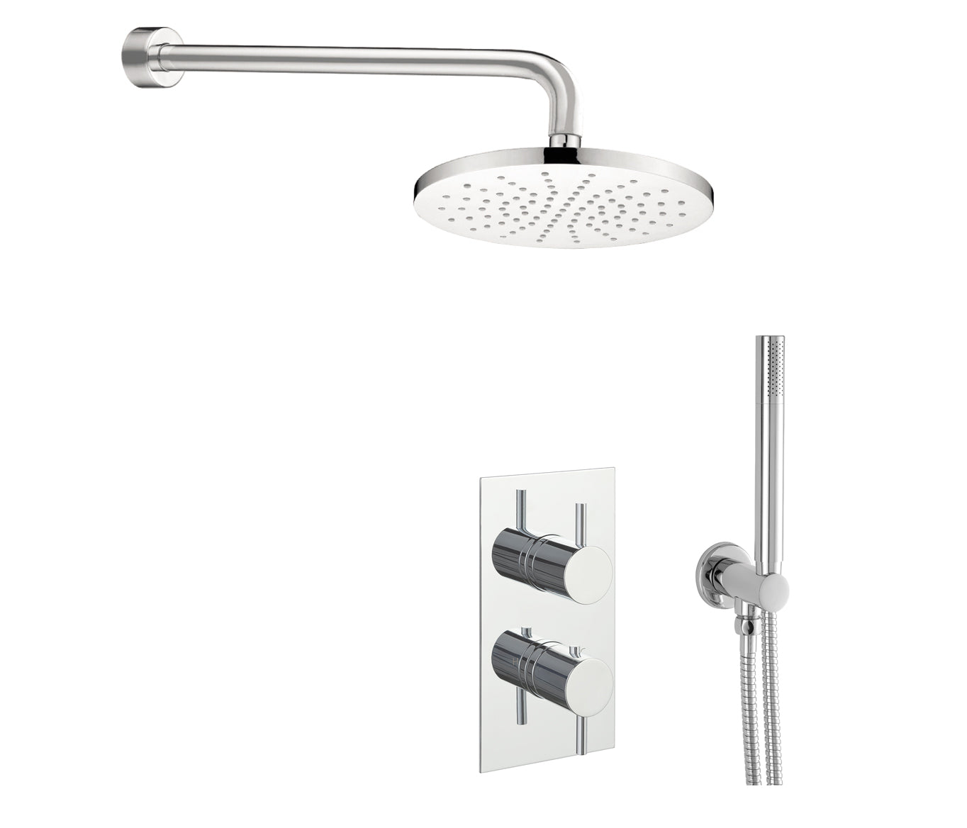 Just Taps Florentine Round Thermostatic Valve Head & Handset