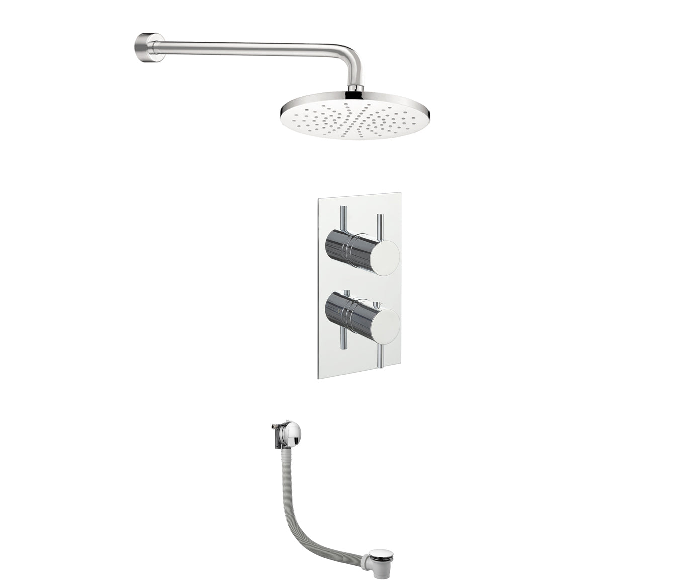 Just Taps Florentine Thermostatic Valve, Head & Bath Filler
