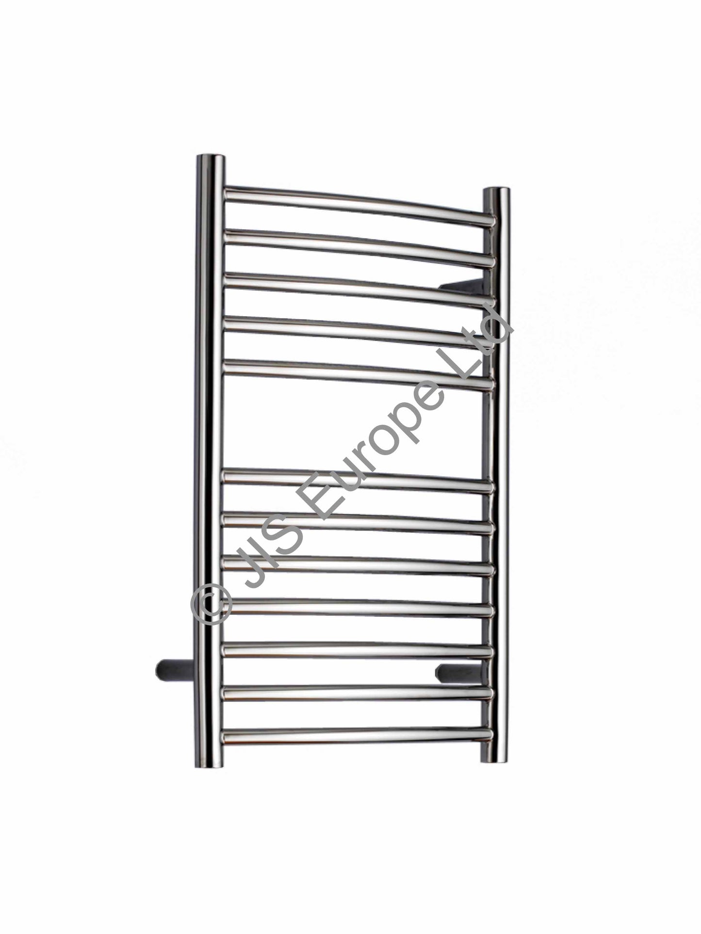 JIS Camber 700 x 400mm Stainless Steel Heated Towel Rail Curved Front