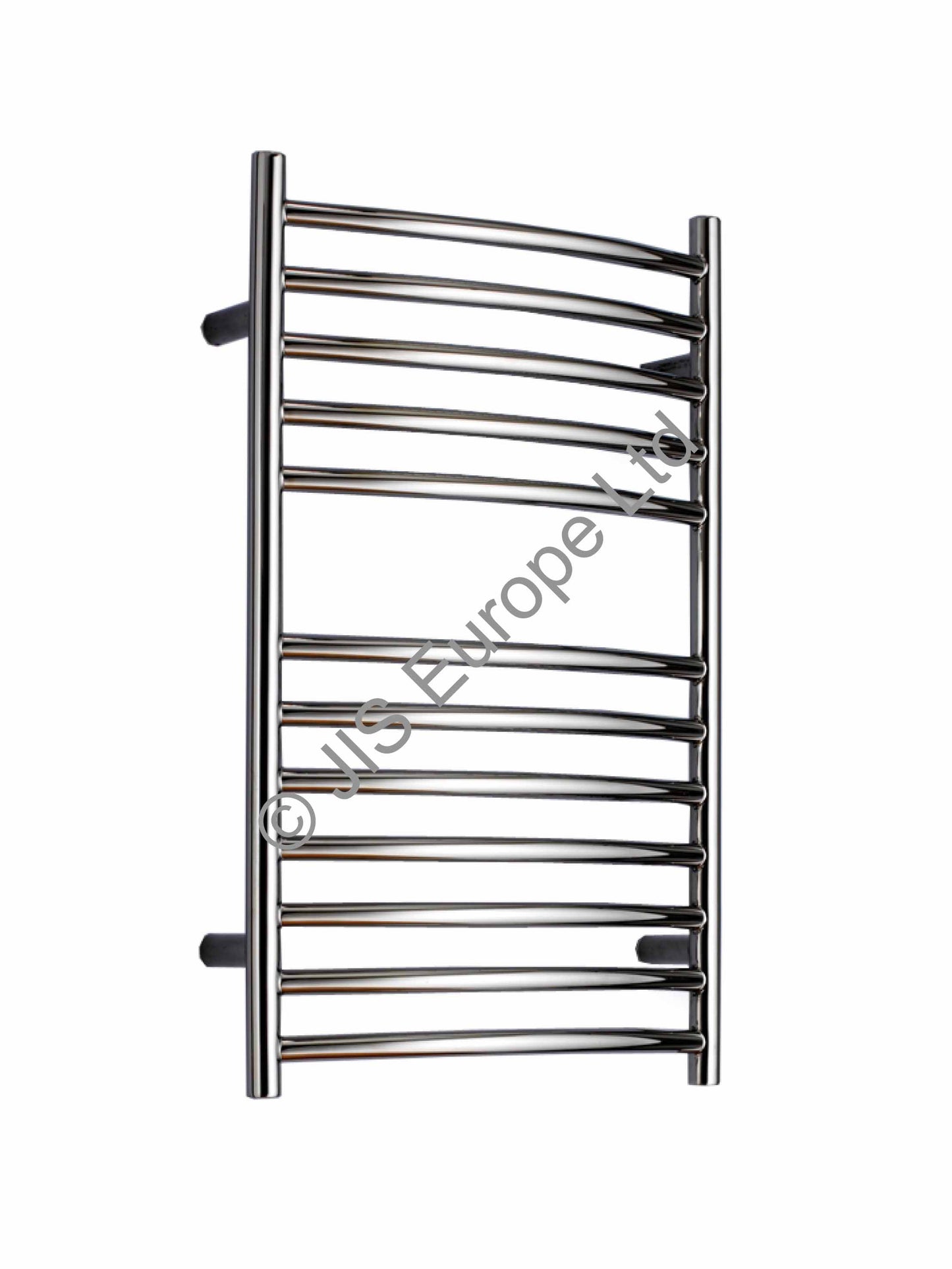JIS Camber 700 x 520mm Stainless Steel Heated Towel Rail Curved Front