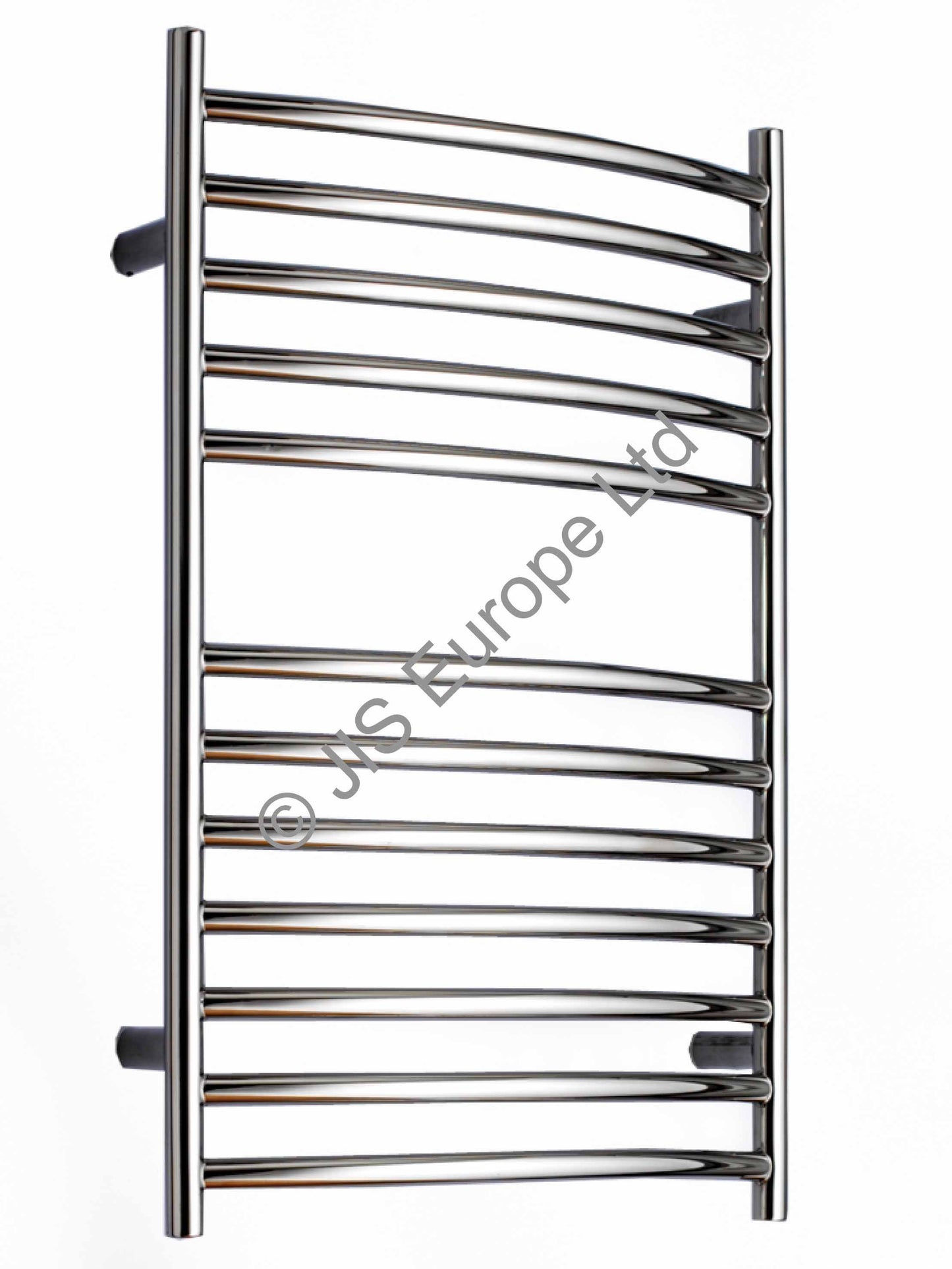 JIS Camber 700 x 620mm Stainless Steel Heated Towel Rail Curved Front