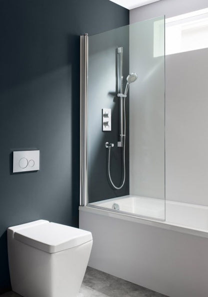 Crosswater Design Single Hinged Bath Screen 1500 x 850mm