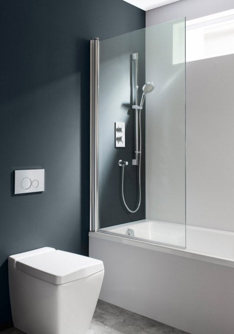 Crosswater Design Single Hinged Bath Screen 1500 x 850mm