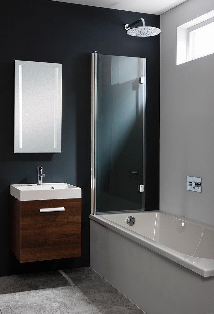 Crosswater Design Double Bath Screen - Dual Inward Opening