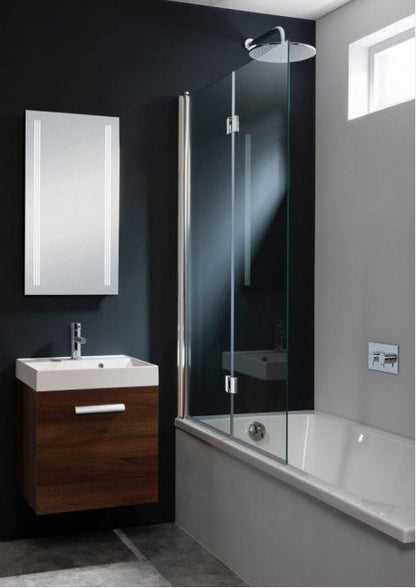 Crosswater Design Double Bath Screen - Dual Inward Opening