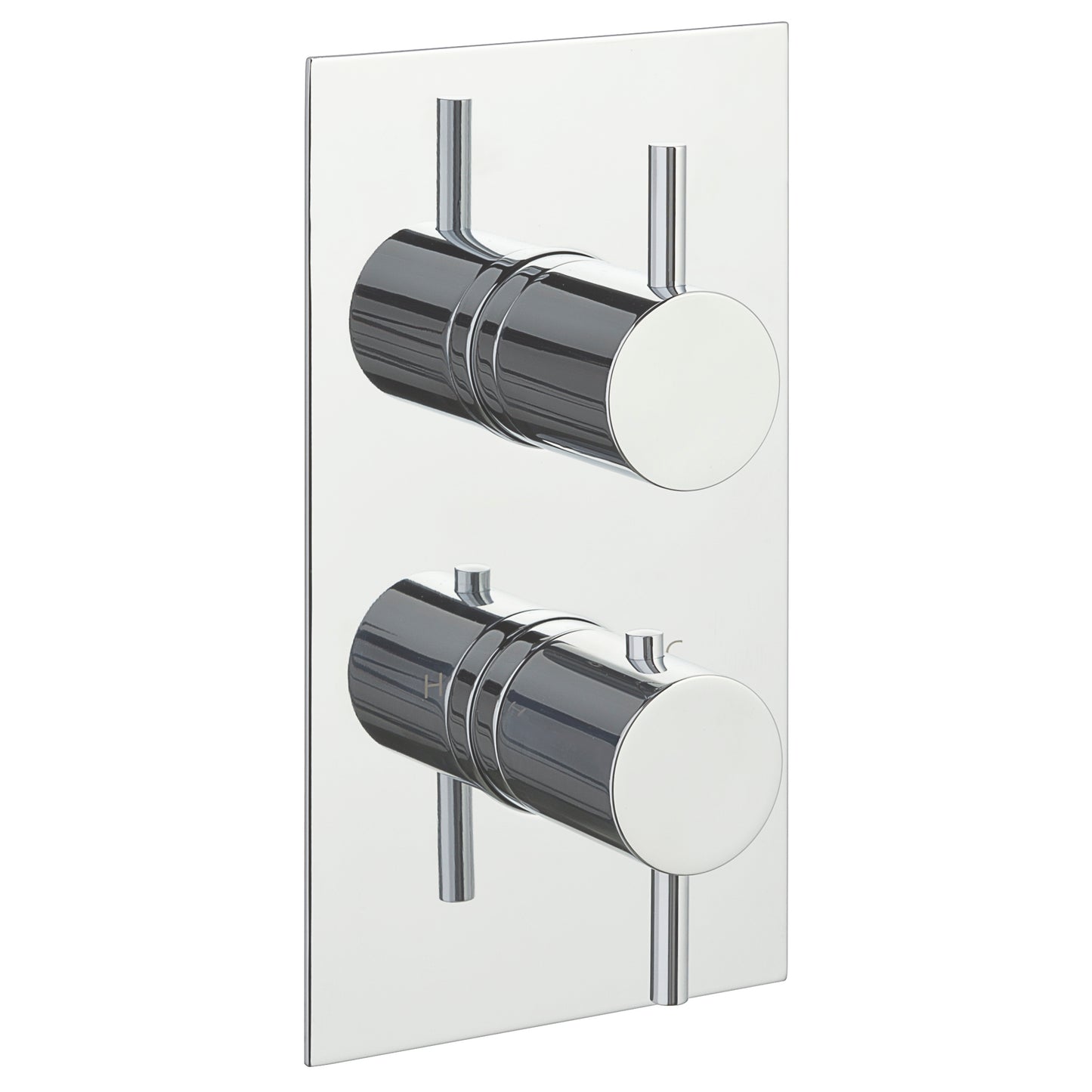Just Taps Plus Florence Thermostatic Concealed 2 Outlet Shower Valve, Designer Handle
