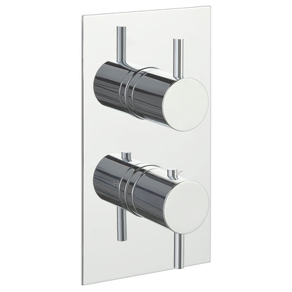 Just Taps Plus Florence Thermostatic Concealed 2 Outlet Shower Valve, Designer Handle