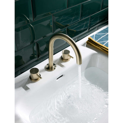 Just Taps Plus Vos 3 Hole Deck Mounted Basin Mixer with Designer Handle