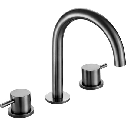 Just Taps Plus Vos 3 Hole Deck Mounted Basin Mixer with Designer Handle