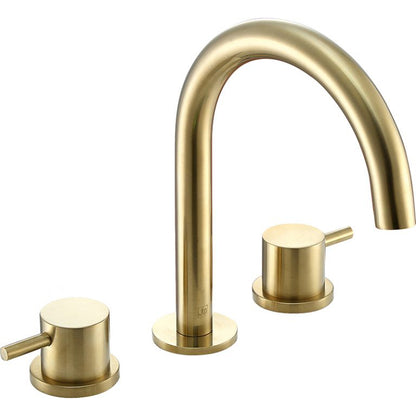 Just Taps Plus Vos 3 Hole Deck Mounted Basin Mixer with Designer Handle
