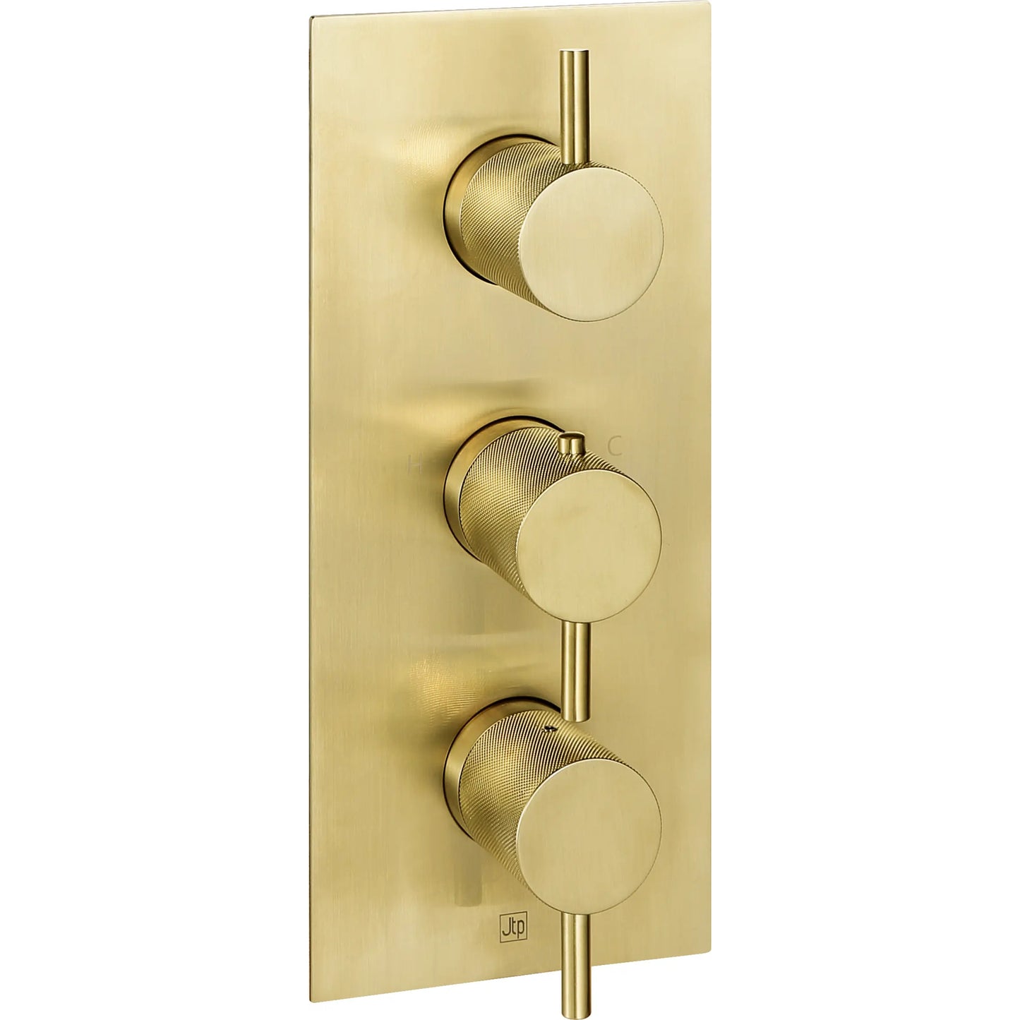 Just Taps Plus VOS Thermostatic Concealed 3 Outlet Shower Valve, Vertical with Designer Handle