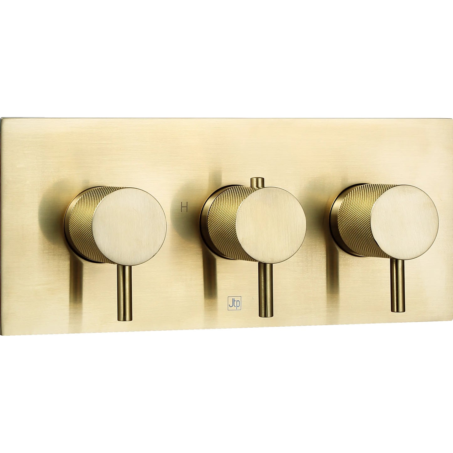 Just Taps Plus Vos Thermostatic Concealed 2 Outlet Shower Valve, Horizontal with Designer Handles