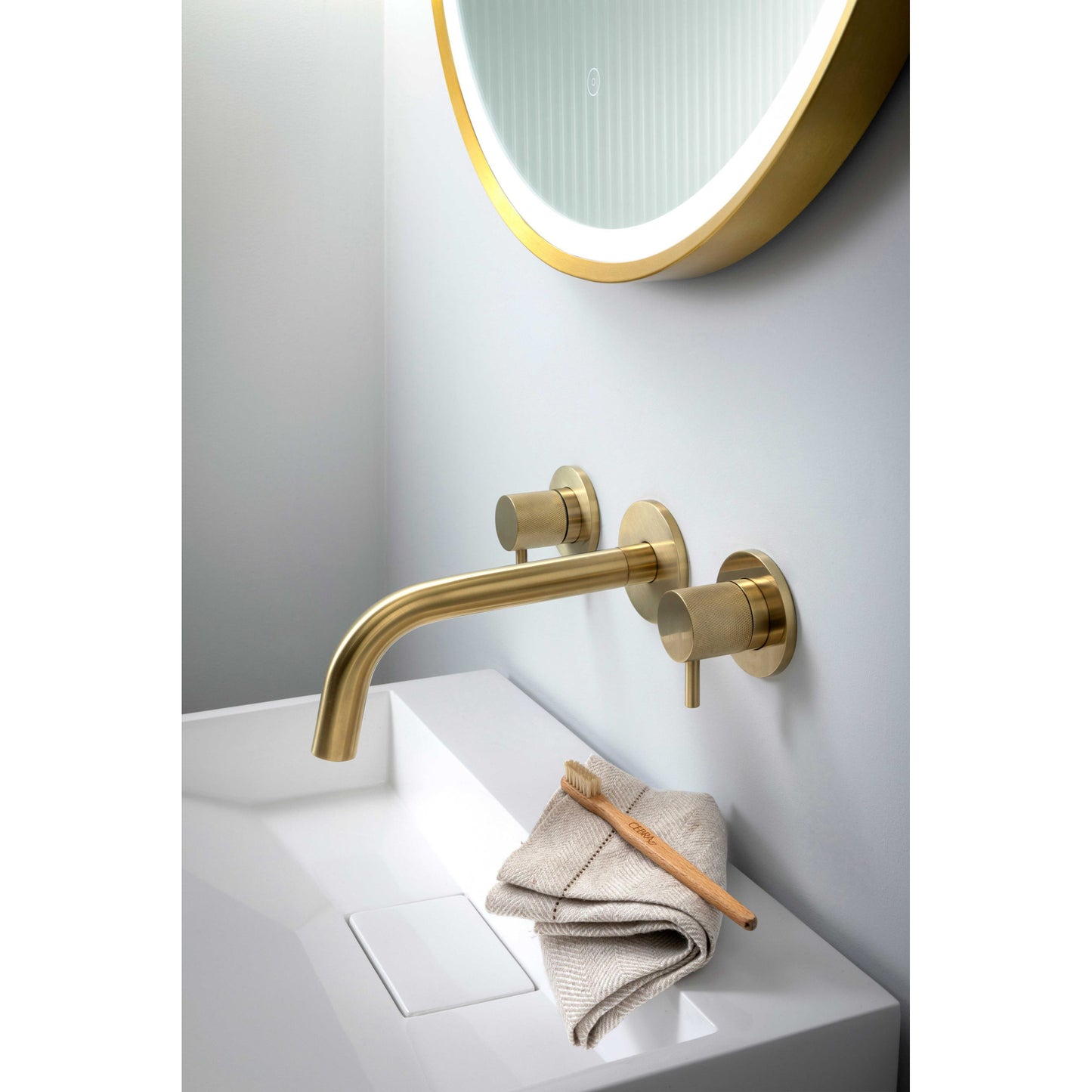 Just Taps Plus Vos Wall Valves with Designer Handles