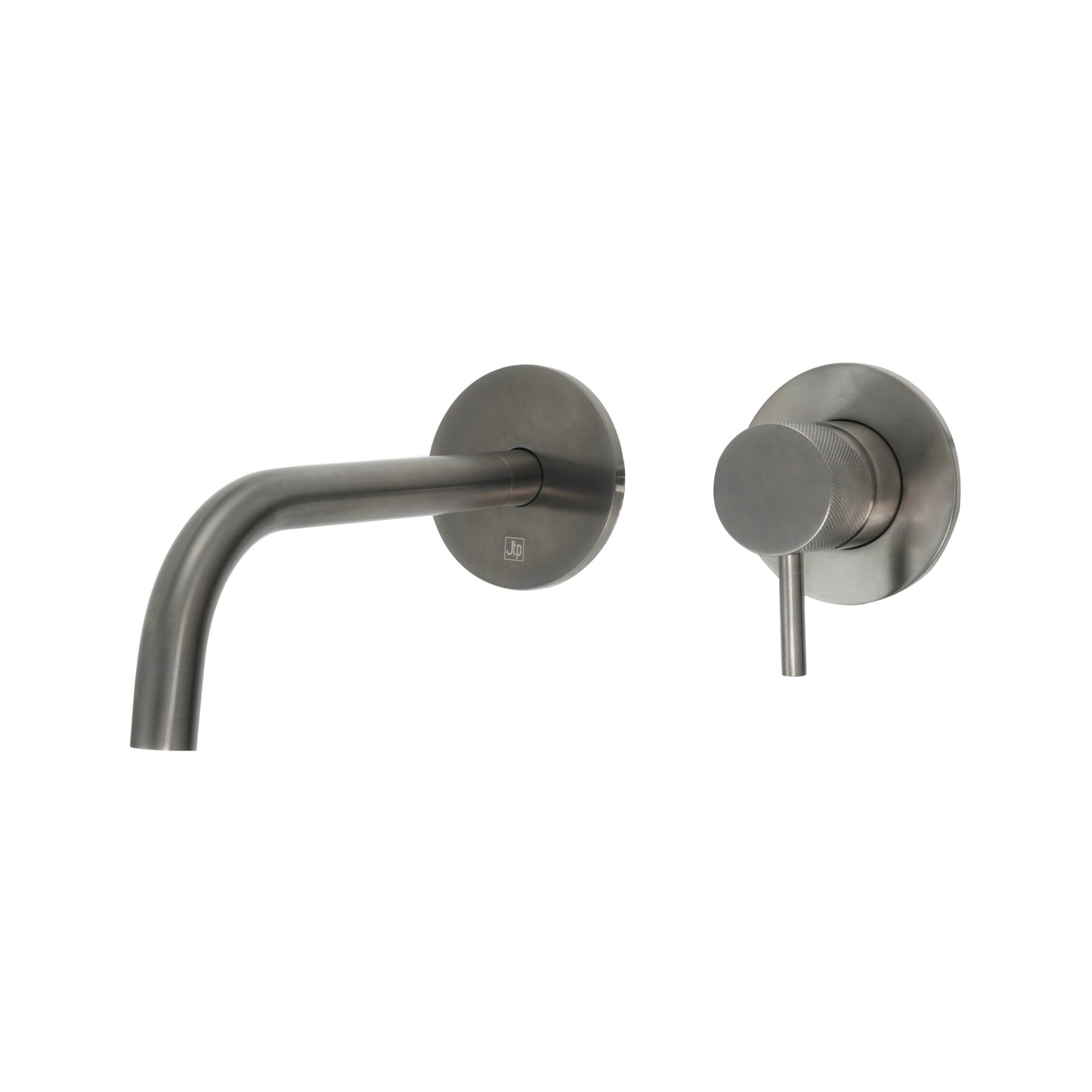 Just Taps Plus Vos Single Lever Wall Mounted Basin Mixer 200mm Slim Spout with Designer Handle