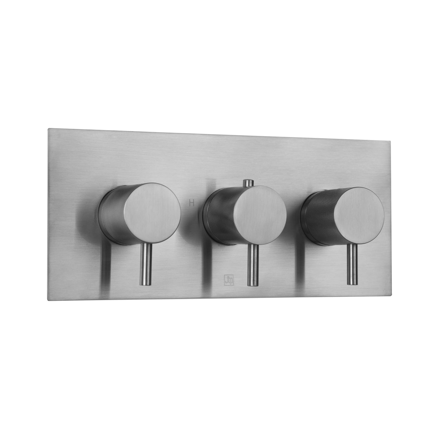 Just Taps Plus Vos Thermostatic Concealed 3 Outlet Shower Valve, Horizontal with Designer Handles