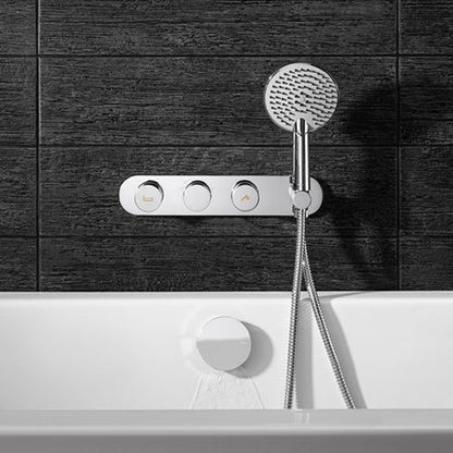 Crosswater Dial Central Trim Thermostatic Bath Valve with 2 Way Diverter & 3 Mode Handset