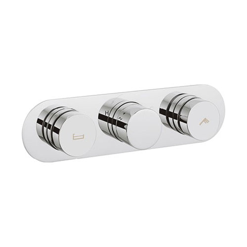 Crosswater Dial Central Trim Thermostatic Bath Valve with 2 Way Diverter