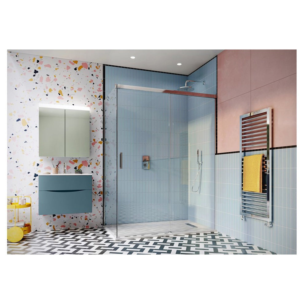 Crosswater Design 8 1500mm Sliding Shower Door Silver Frame