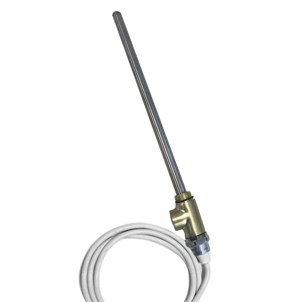 Just Taps Plus Heating Element with T Piece  Brushed Brass