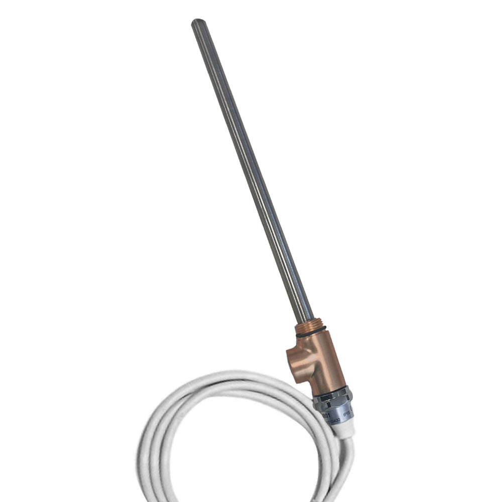 Just Taps Plus Heating Element with T Piece  Brushed Bronze