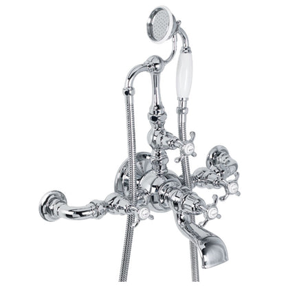 Lefroy Brooks La Chapelle Wall Mounted Bath Shower Mixer With Hose & Handset (choose finish)