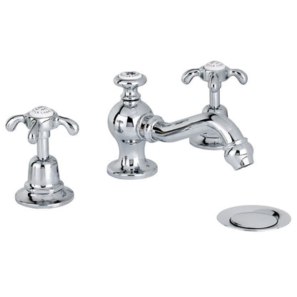 Lefroy Brooks La Chapelle 3 Hole Deck Mounted Basin Mixer with Pop Up Waste (choose finish)