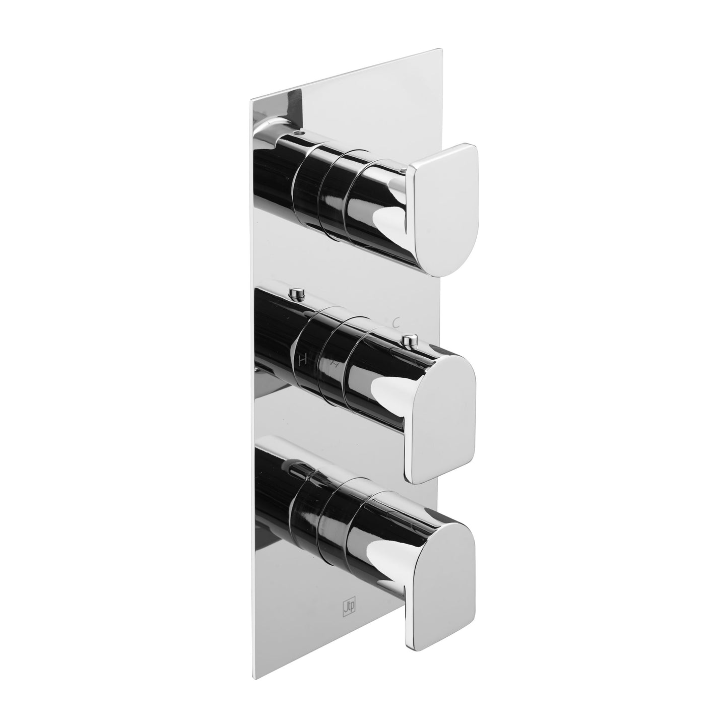 Just Taps Plus Thermostatic 3 Hole 2 Outlet Shower Valve
